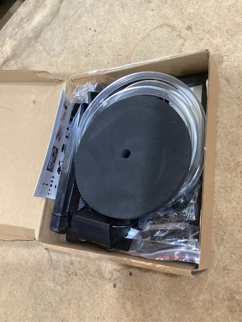Condition photo showing As Is for biling 5.5w solar fountain for bird bath, diy solar water pump with 3000mah battery backup work all day, 5ft tubing 5 nozzles for birdbath, small pond, fish tank and hydroponics