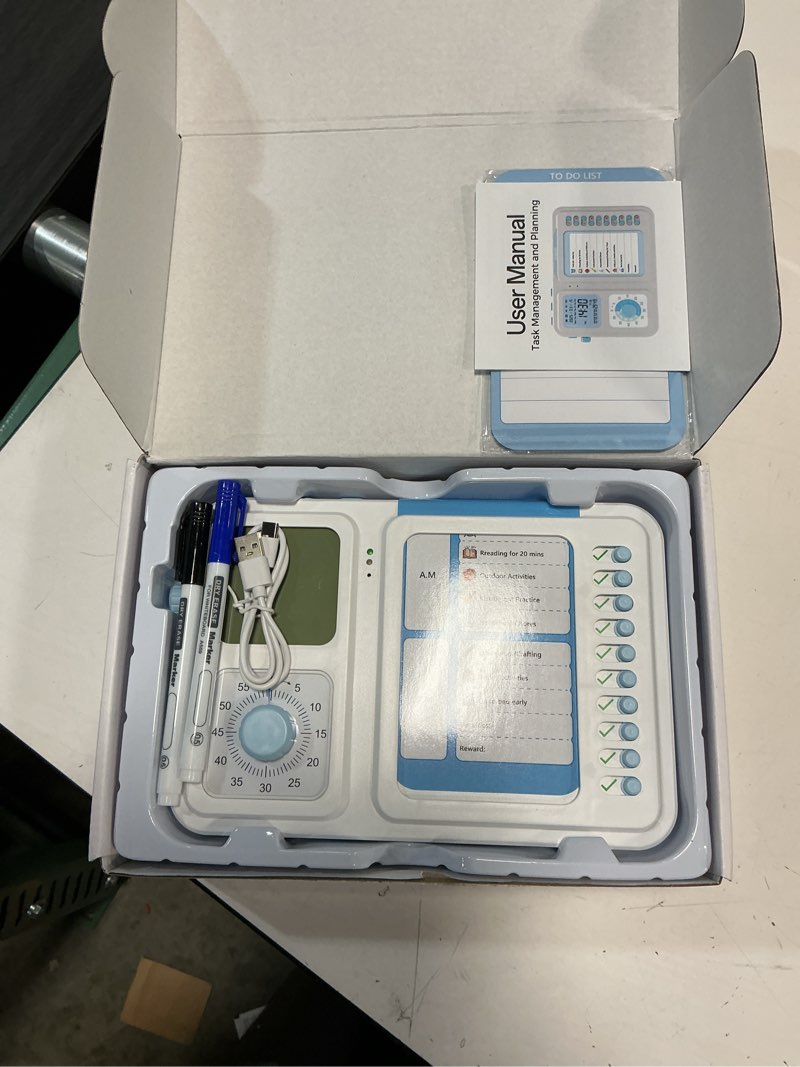 Condition photo showing Good Condition for Visual Timer for Kids with Planning Board, 3-in-1 Visual Schedule for Kids with Autism & ADHD, Chore Chart for Home, School, Classroom, Desk