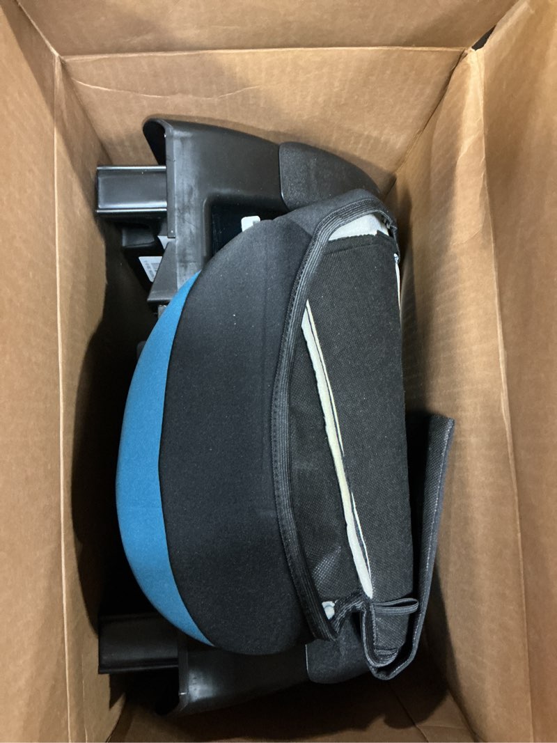 Condition photo showing As Is for cosco kids pronto trend belt-positioning toddler booster car seat, violet diamonds