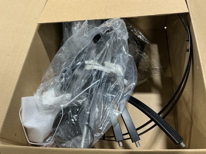 Condition photo showing As Is for 20" Modern Farmhouse Crystal Chandeliers for Dining Room, 5-Light Black Antique Pendant Chandelier, Contemporary Hanging Light Fixture for Living Room Bedroom Foyer Kitchen Island Entryway