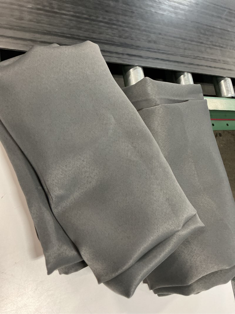 Condition photo showing Good Condition for dwcn blackout curtains room darkening thermal insulated bedroom curtains window curtain panels, 37 x 84 inches long, set of 2 dark grey rod pocket drapes