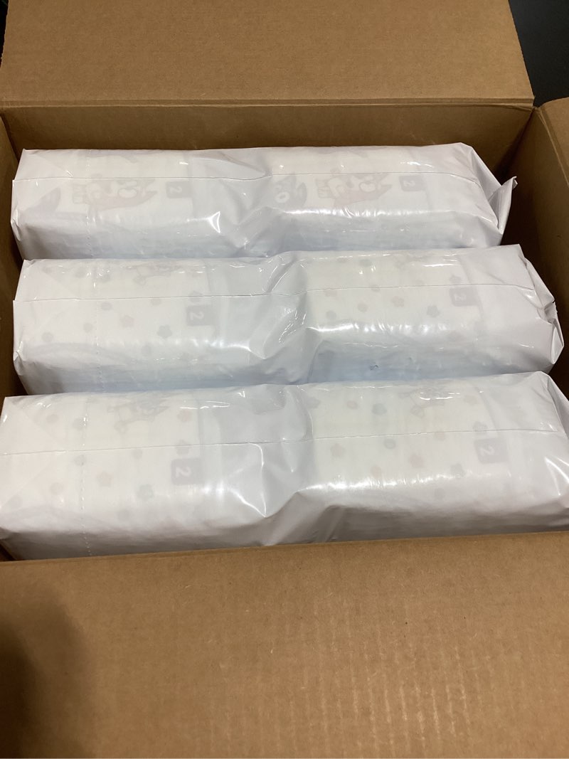 Condition photo showing New/Like New for luvs size 2 baby diapers, platinum protection bluey diapers for day & night, size 2, 264 count (packaging may vary) size 2 264