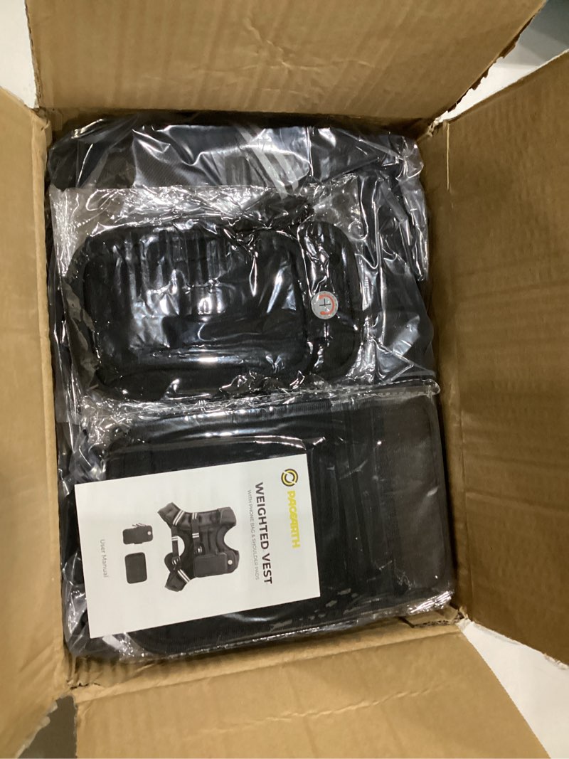 Condition photo showing New/Like New for PACEARTH Weighted Vest,6lb/8lb/10lb/12lb/16lb/20lb/25lb/30lb Weight Vest with Reflective Stripe, Body Weight Vests for Women, Men, Weight Loss Workout, Strength Training, Running, Walking, Jogging 30 LB Black