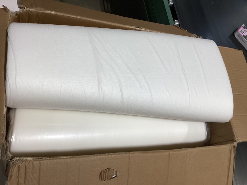 Condition photo showing New/Like New for 72 x 21 x 4 inch olefin chaise lounge cushions, lounge chair cushions with headrest for outdoor furniture - weather and fade resistant patio replacement furniture lounge chair cushion set of 2 blue/white 2 count-72 in l x 21 in w x 4 in t