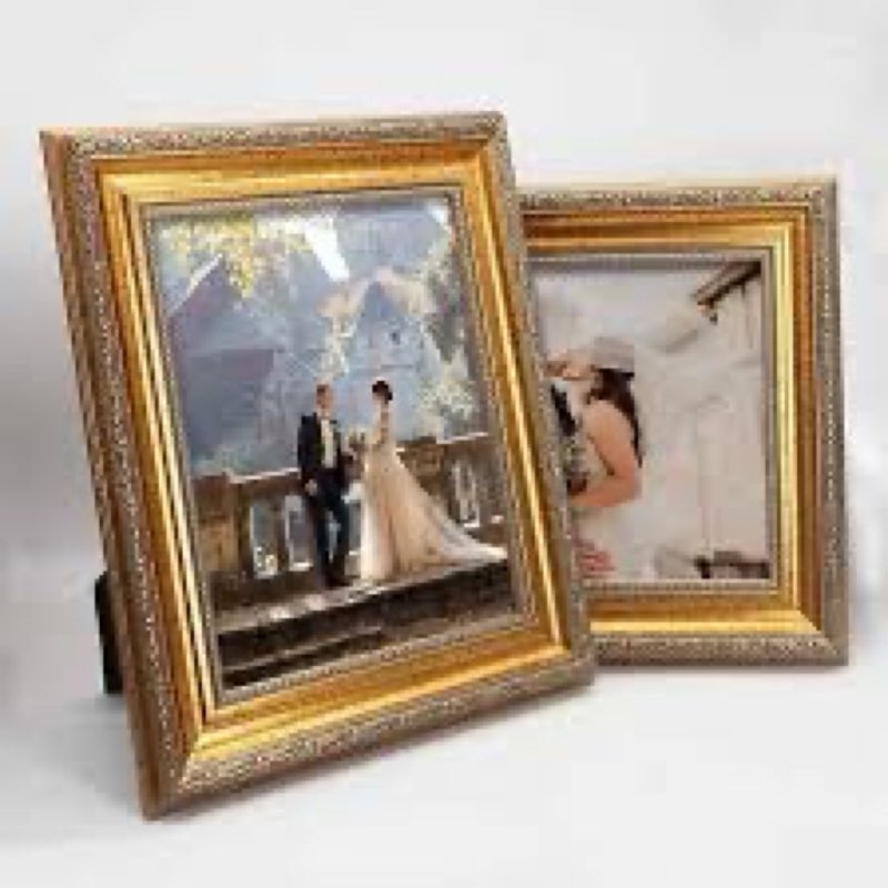 yundingji 8x10 antique silver photo frames 2-pack-hd organic glass black velvet back panel for famil