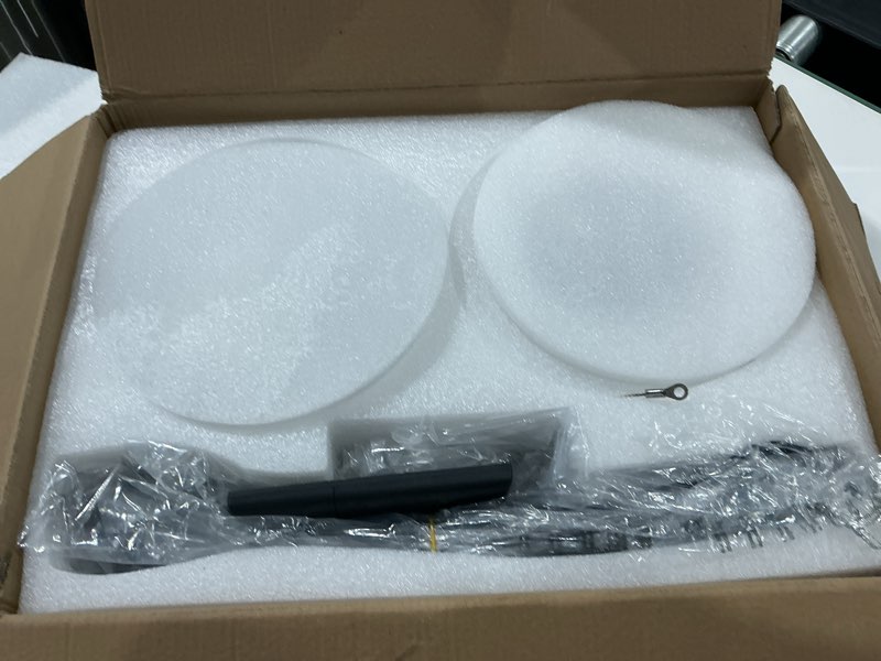 Condition photo showing Good Condition for kviflon ceiling fans with lights remote/app control, 38" low profile ceiling fans with dimmable white colors+ rgb ring lights, 6 speeds 5 reversible blades for kids room bedroom living room, black black rgb 38 in - 5 blades