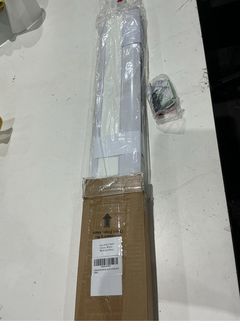 Condition photo showing Good Condition for no drill cellular shades for indoor windows, thermal insulating & noise reducing honeycomb blinds, cordless free stop blinds light filtering, white, 24 1/2" w x 64" h 24 1/2"w x 64"h white(light filtering)