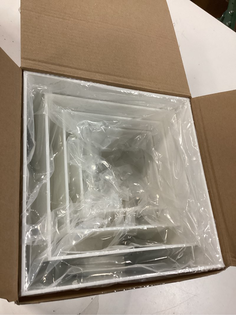 Condition photo showing Good Condition for Geetery Set of 5 Display Buffet Risers (3",4",5",6",7") Acrylic Cube with Hollow Bottoms Acrylic Boxes Table Stands for Display Dessert Catering Collectibles Jewelry Decor (Small,3,4,5,6,7 Inch,White) white Small,3,4,5,6,7 Inch