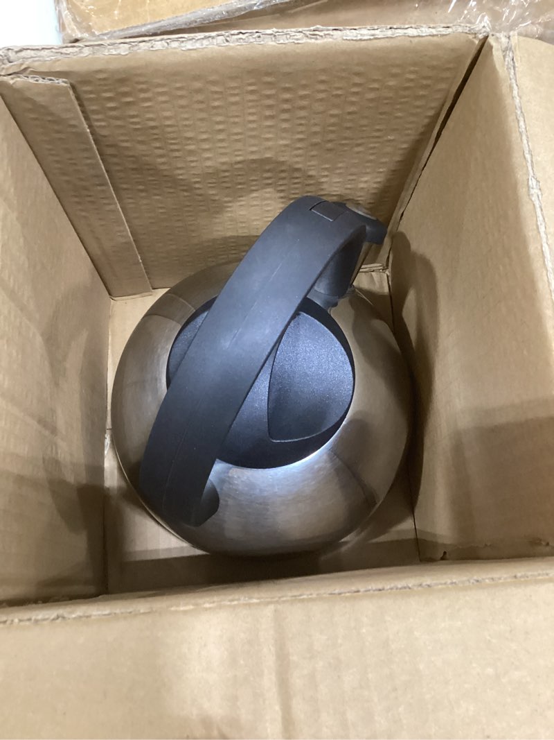Condition photo showing Good Condition for farberware teakettles stainless steel egg-shaped whistling induction tea kettle, 2.3 quart, silver