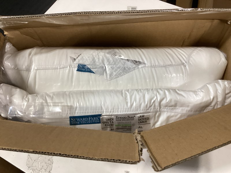 Condition photo showing New/Like New for seward park bed pillow standard size set of 2, shams insert 20 x 26 inch, down alternative cooling pillows for stomach, side or back sleeper standard (pack of 2)