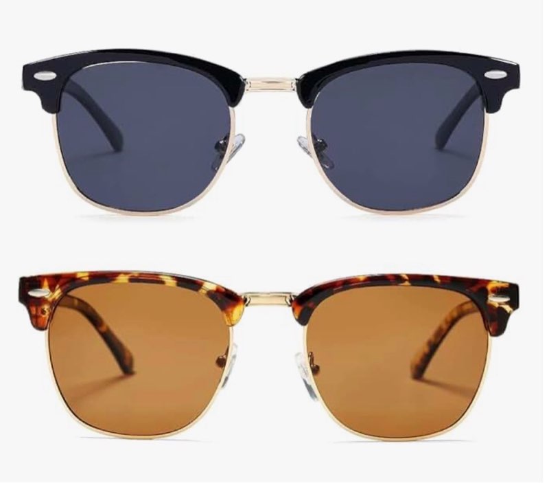 Pro Acme Semi-Rimless Polarized Sunglasses UV 400 Protection for Women Men