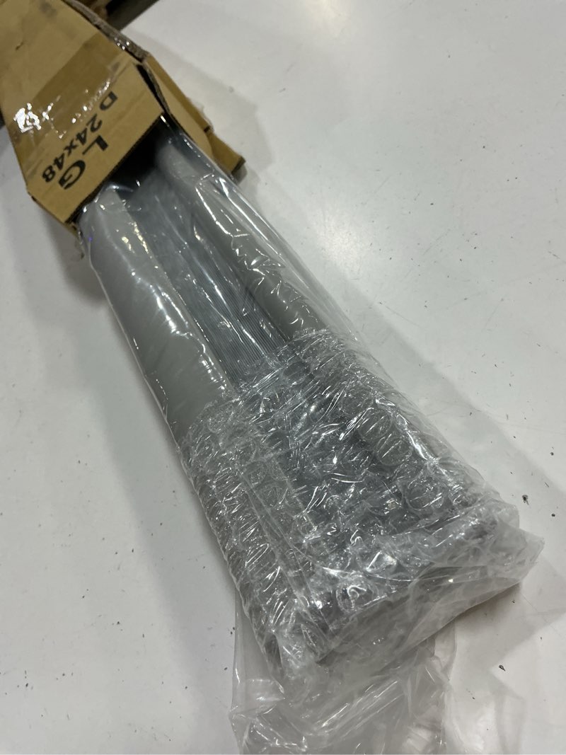 Condition photo showing New/Like New for dez furnishings cordless 1" light filtering pleated shade, fabric, 21" w x 48" h, silver gray silver gray 21"w x 48"h