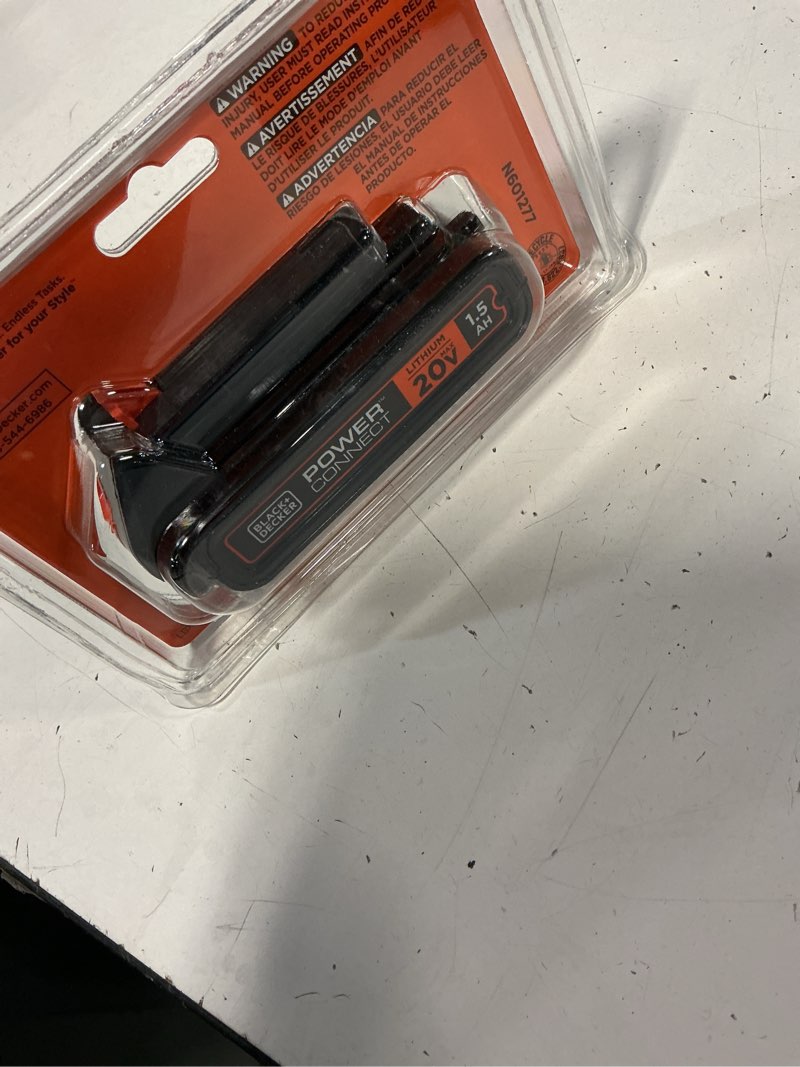 Condition photo showing New/Like New for 20v max lithium-ion battery pack 1.5ah