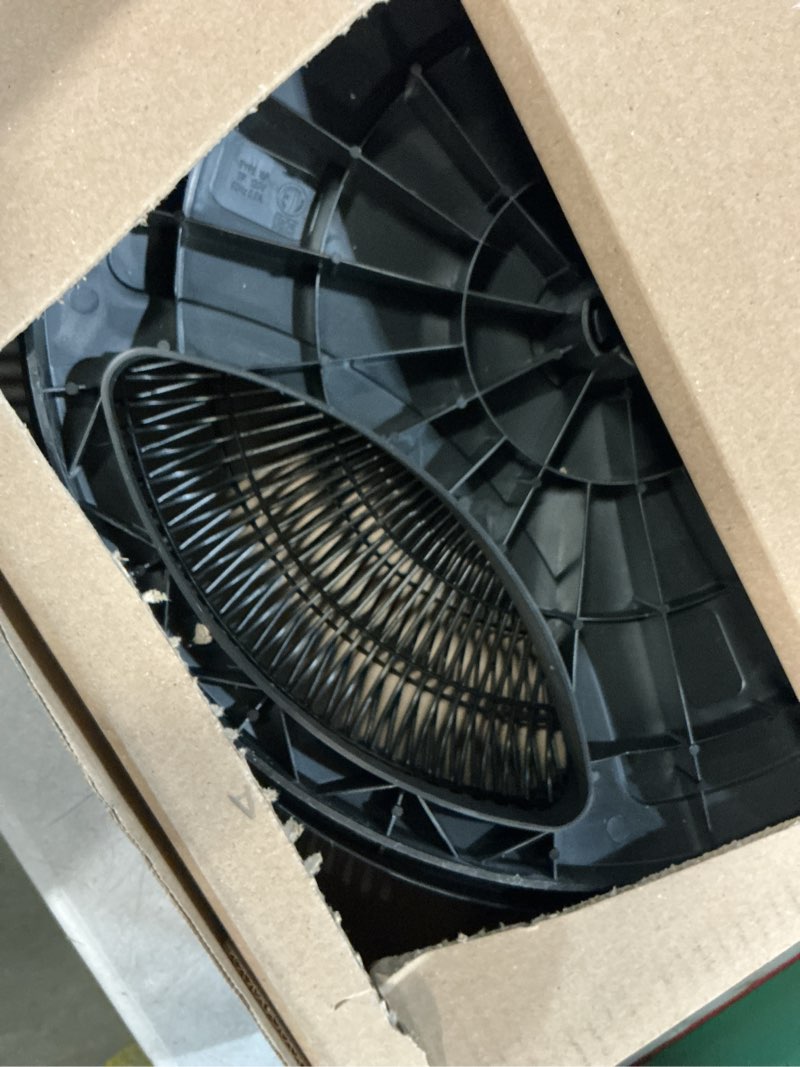 Condition photo showing As Is for lasko 16" oscillating adjustable pedestal fan with 3-speeds, s16500, black