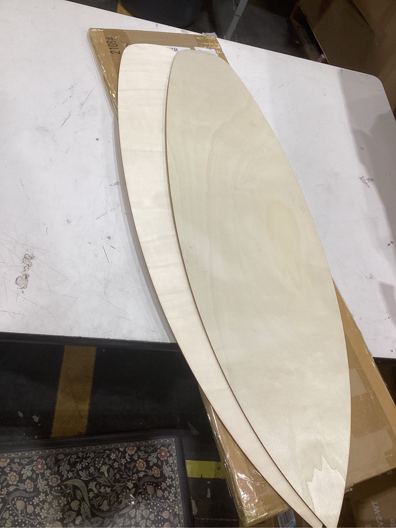Condition photo showing Good Condition for anglechic 2 pcs 36 inches unfinished wood surfboard cutout for crafts large size nautical blank wooden crafts summer beach diy wall decor for painting home hanging decoration hawaii luau party