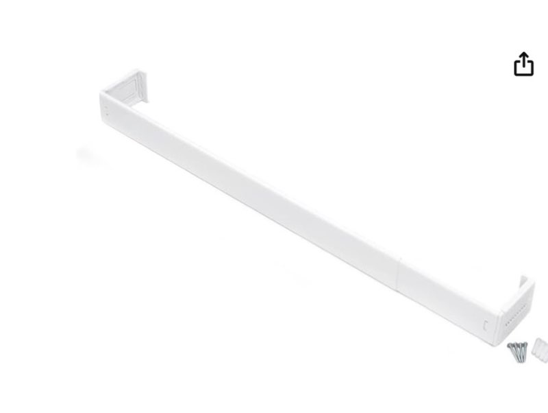 fantasia 2.5" wide pocket curtain rod for windows 28"- 48" adjustable width. 3.5-4.5" adjustable pro