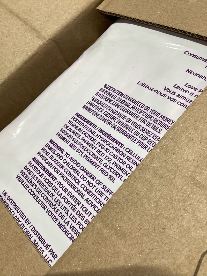 Condition photo showing As Is for poise overnight incontinence & postpartum pads for bladder leaks, 8 drop extra coverage, 72 count (2