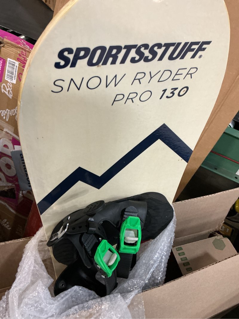 Condition photo showing Good Condition for sportsstuff snow ryder hardwood snowboard, beginner's wood snowboard, multiple sizes/colors snow ryder pro 130cm