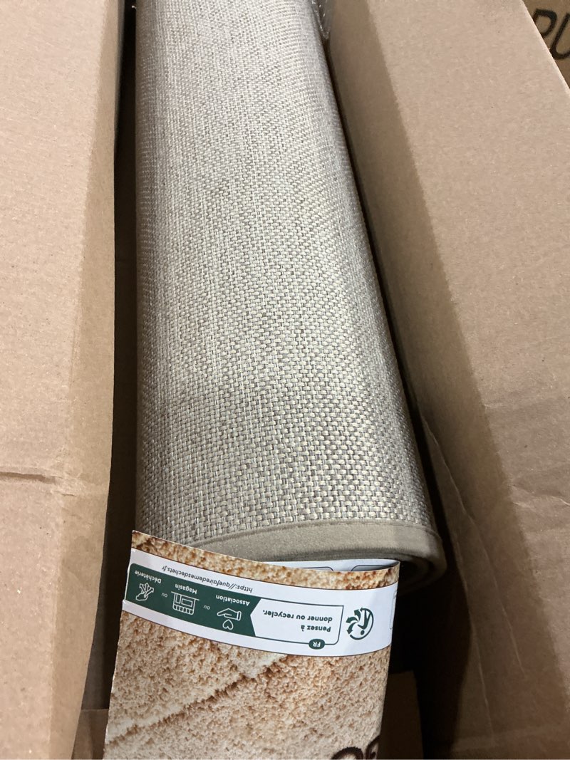 Condition photo showing Good Condition for lekeepgo door mat 24"x36", non slip door mat indoor entrance, rubber backing front indoor door mat washable absorbent low-profile entryway entry resist dirt inside door mats, khaki 2' x 3' (rectangular) khaki