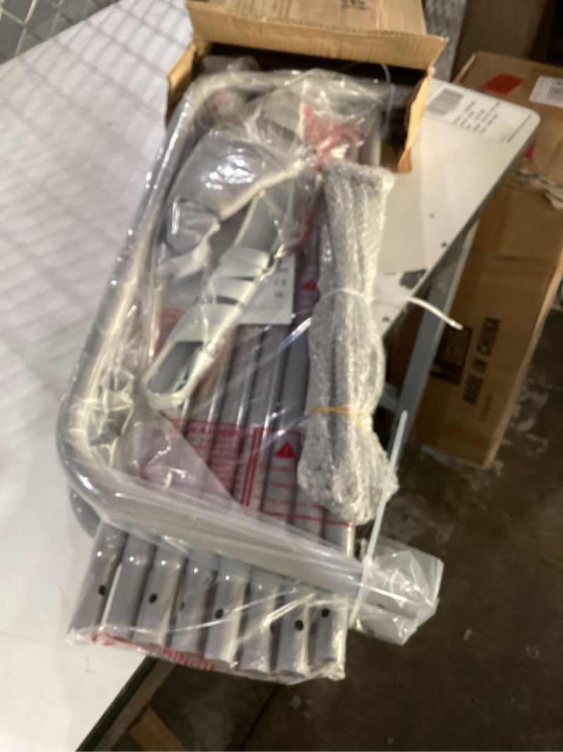 Condition photo showing New/Like New for FUNLIO Baby Jumper with Stand for 6-24 Months, Infant Jumper for Indoor/Outdoor Play, Toddler Jumper for Baby Girl/Boy, with Adjustable Chain, Easy to Assemble & Store (with Stand) - Grey