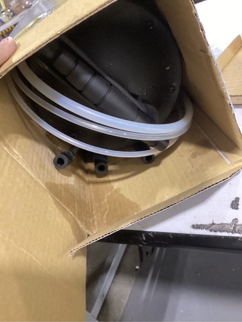 Condition photo showing As Is for mityvac mv7400 1.9 gallon automotive fluid evacuator extractor pump, manual operation, chemical-resistant polyethylene, automatic overflow prevention, quick-drain spout, large stabilizing base