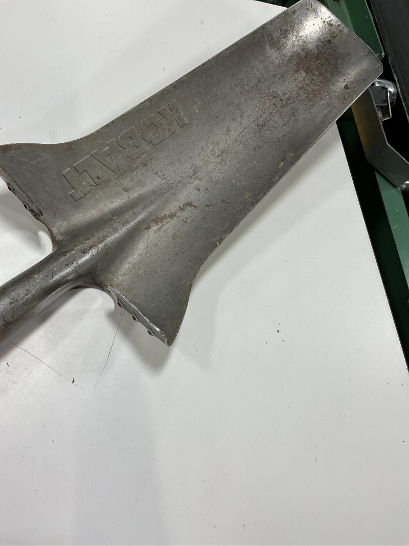 Condition photo showing As Is for kobalt 18-in fiberglass d-handle drain spade