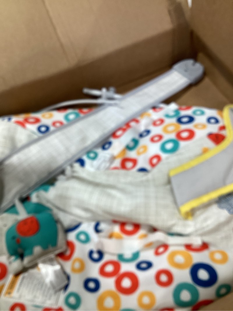 Condition photo showing Good Condition for baby bouncer, baby bouncers for infants, portable baby bouncer seat for newborns with music soft seat cushion, adjustable infant bouncer for babies 0-6 months 6-20 lbs unisex elephant-lion baby bouncer