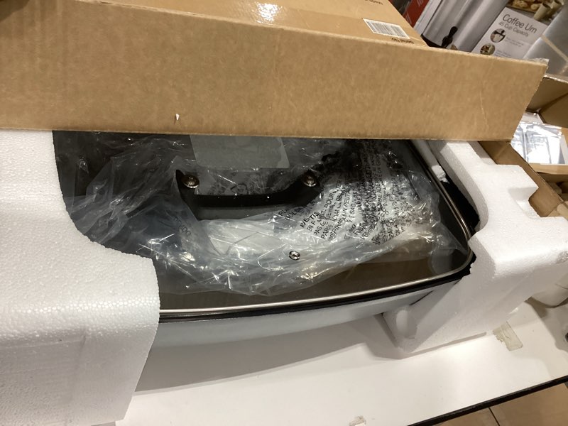 Condition photo showing As Is for Nuwave Medley XL Digital Electric Skillet, Family Size Griddle w/Glass Lid, 2025 New & Improved Precision Heating, 100°-425°F, PFAS Free G11 Nonstick Ceramic Coating, Portable Hot Plate, 7qt Capacity Cool Gray