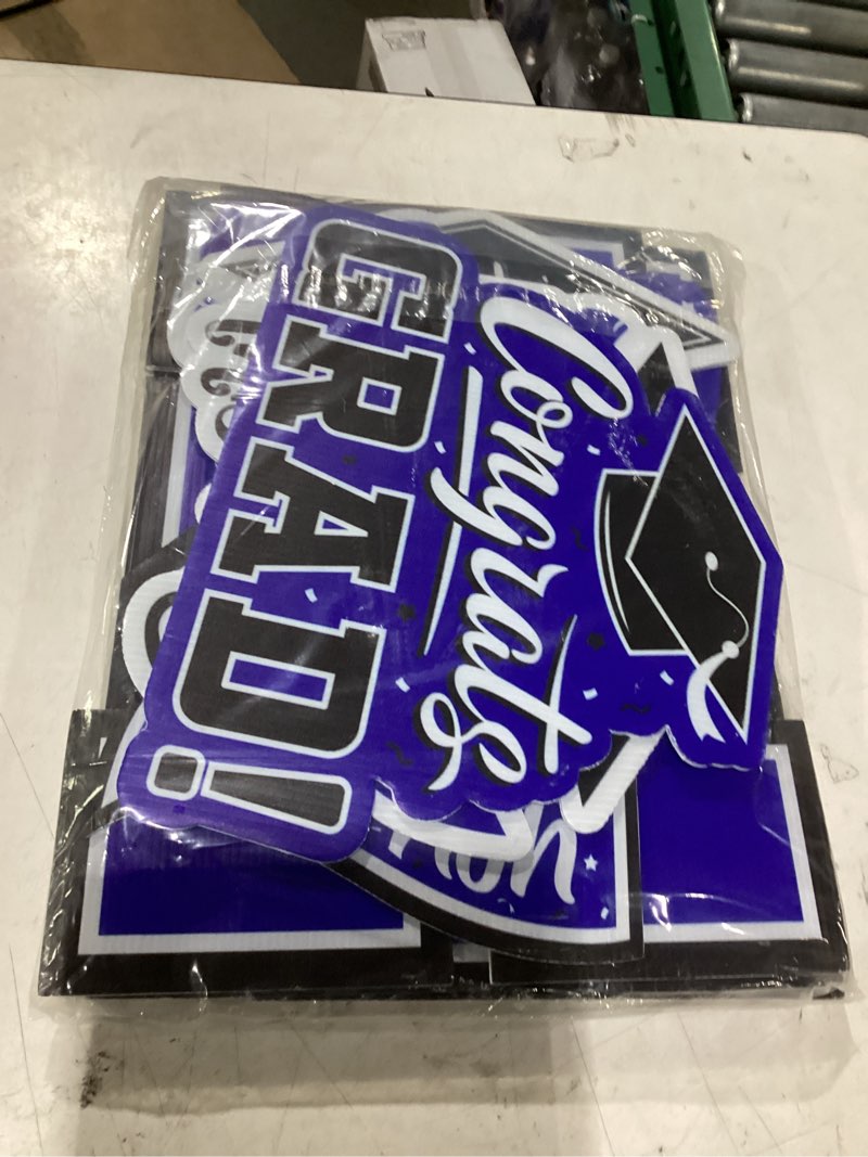 Condition photo showing New/Like New for blue themed graduation decorations 2026 - graduation yard signs class of 2026,congratulate graduation yard signs - graduation party supplies for high school & graduation party decorations blue 2026