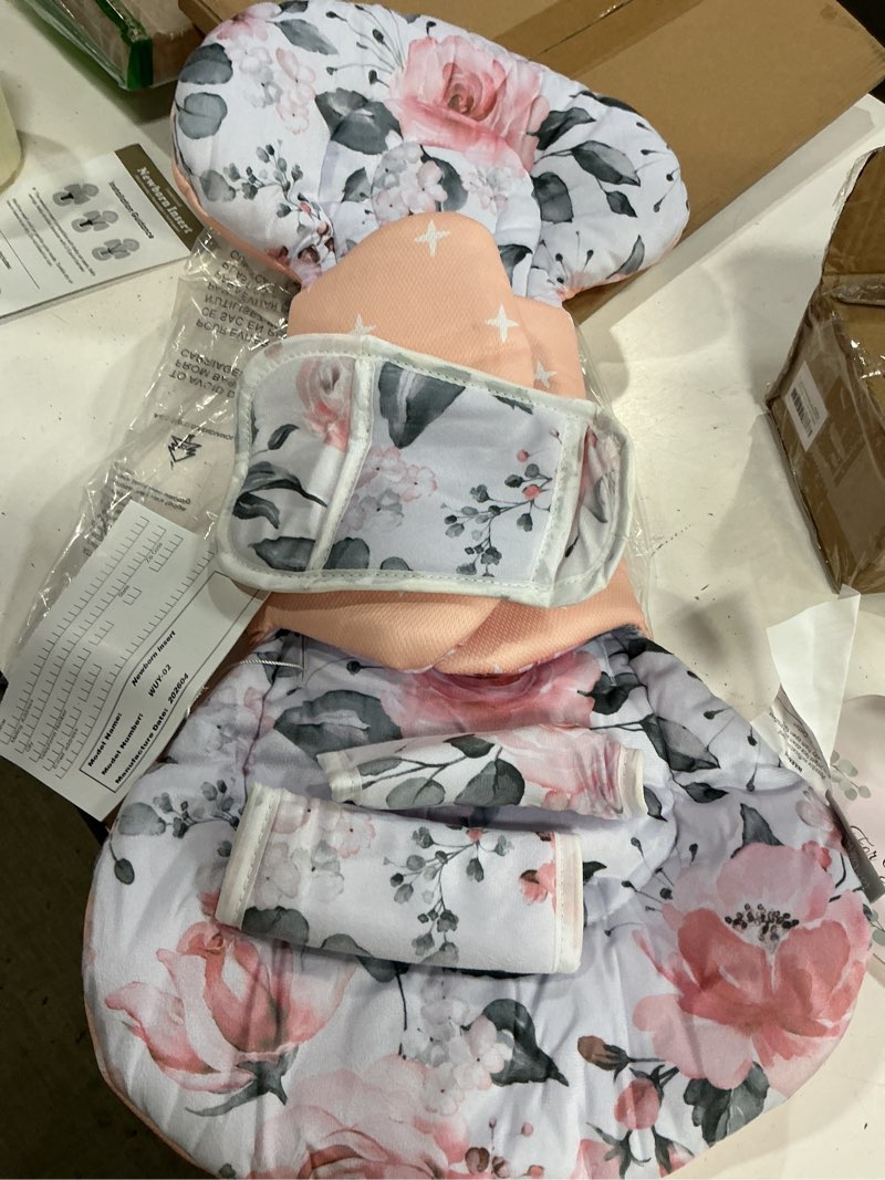 Condition photo showing Good Condition for generic infant car seat insert compatible with mamaroo swing & graco swing and infant car seat, newborn insert baby head body support, reversible design, breathable soft fabric, 1pcs - pink floral