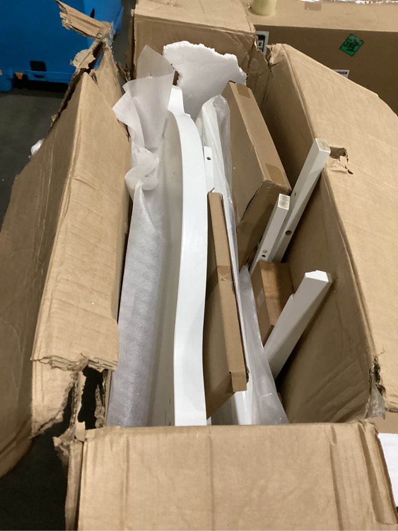 Condition photo showing As Is for Davinci Charlie 4-in-1 Convertible Mini Crib and Changer Combo in White, Greenguard Gold Certified 57.3"L x 26.6"W x 44.3"H White