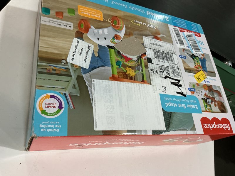 Condition photo showing New/Like New for Fisher-Price Baby Push Toy 2-Sided Steady Speed Panda Walker Musical Learning Activity with 3 Blocks for Infants Ages 6+ Months (Amazon Exclusive)