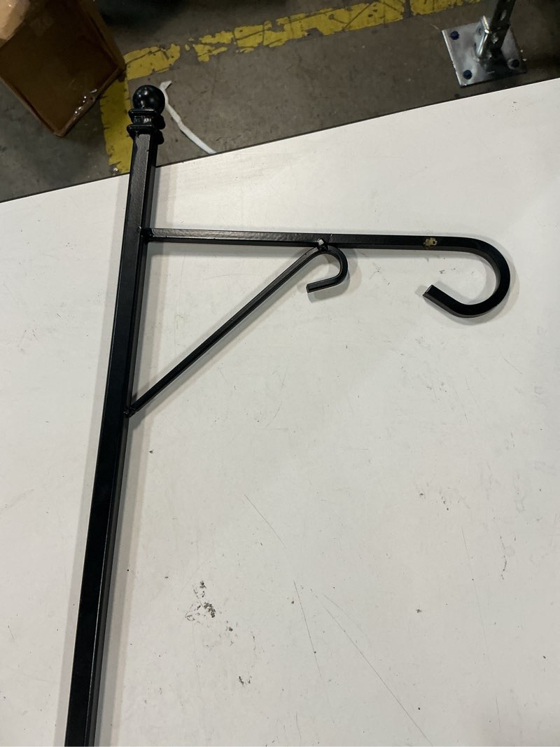 Condition photo showing As Is for style selections 64-in black powder coated metal traditional shepherd's hook