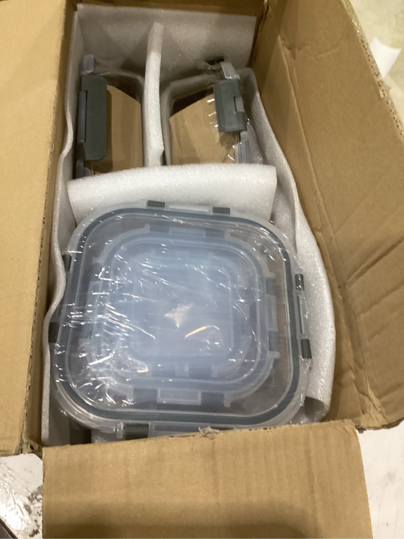 Condition photo showing Good Condition for m mcirco 30 pieces glass food storage containers with snap locking lids,glass meal prep containers set - airtight lunch containers, microwave, oven, freezer and dishwasher gray