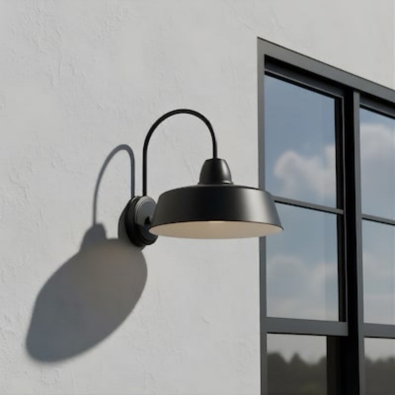 project source oakdale 1 -light 12.2-in h matte black hardwired dark sky outdoor wall light