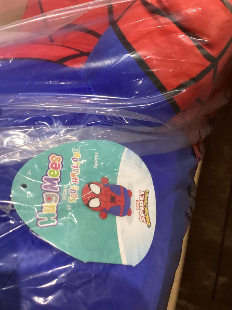 Condition photo showing New/Like New for squishmallows original marvel spidey and his amazing friends 26in spidey hugmees – ultrasoft officia