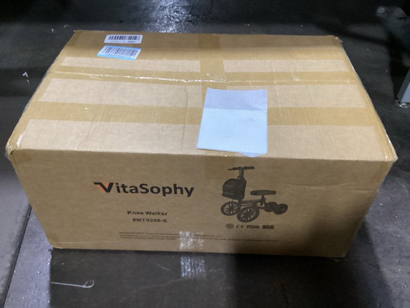 Condition photo showing New/Like New for All Terrain Knee Scooter with Disc Brake System, Steerable Knee Walker for Adults for Foot Surgery, Broken Ankle - Rover Scooter for Broken Foot Injured Leg Crutch (Blue)