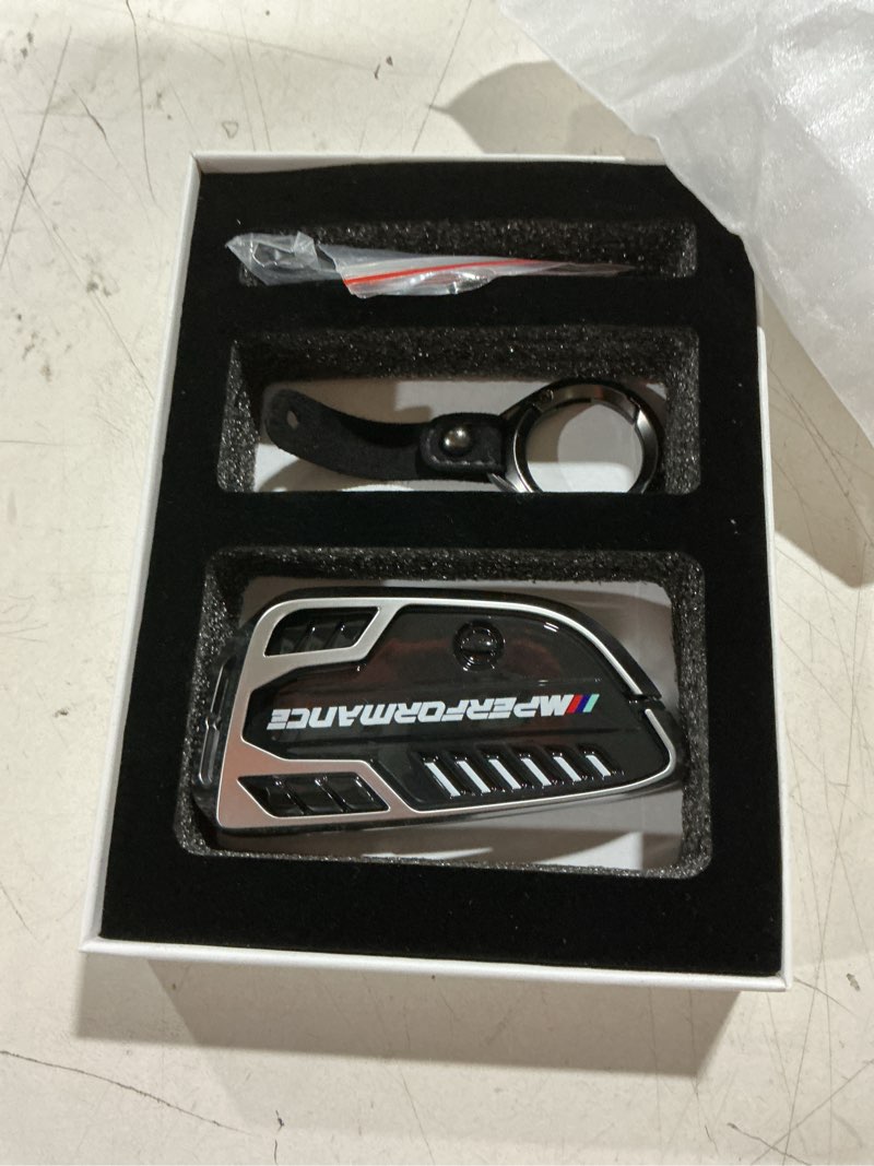 Condition photo showing Good Condition for alloy car key case rings cover holder for bmw 1 3 5 7 series 530 f48 x1 x2 x3 x4 x5 x6 classic engine head concept (a style sliver)