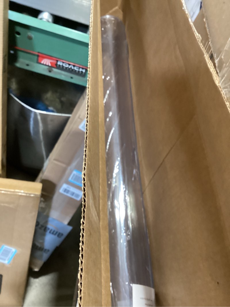 Condition photo showing New/Like New for royhom clear table protector 36 x 62 inch - 2mm thick plastic table cover, clear table cover protector rectangle, waterproof pvc desk mat for coffee table, writing desk, dining room, dresser 36" x 62" (rectangular) clear 2mm