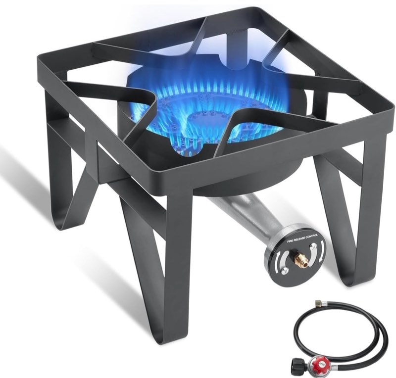 200,000 btus high pressure single burner propane camping stove portable outdoor