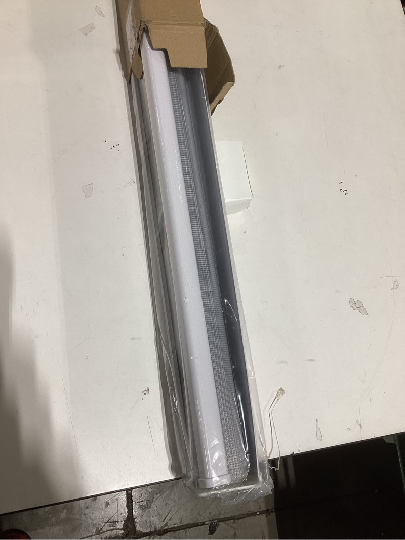 Condition photo showing Good Condition for joydeco cordless zebra blinds for windows, dual layer free-stop zebra shades privacy light control for day and night, light filtering sheer blinds for indoor windows (grey, 46" w x 75" h) grey 46" w x 75" h ready made