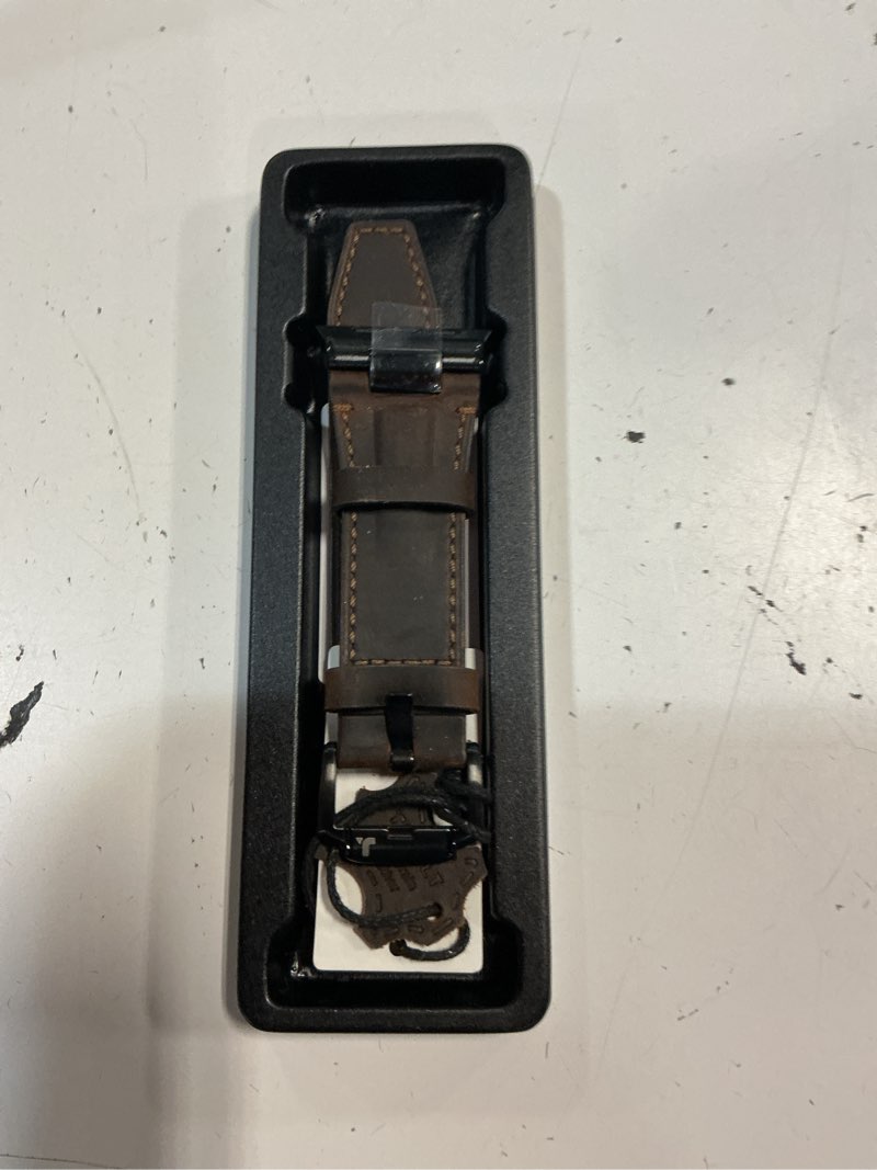 Condition photo showing Good Condition for leather band for apple watch ultra 3/ultra 2 bands 49mm 46mm 45mm 44mm, top genuine leather designer replacement strap for iwatch ultra 3 2 1 se series 11 10 9 8 7 6 5 4 3 black - classic retro walnut 42(series 3)/44/45/46/49mm
