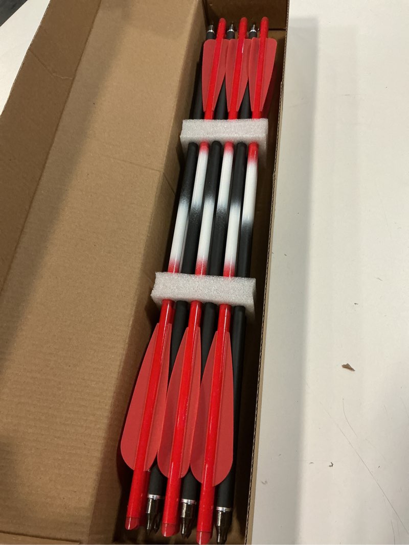 Condition photo showing New/Like New for S F Crossbow Bolts Crossbow Arrows Carbon Archery for Hunting and Target Practice(Red 12-Pack)