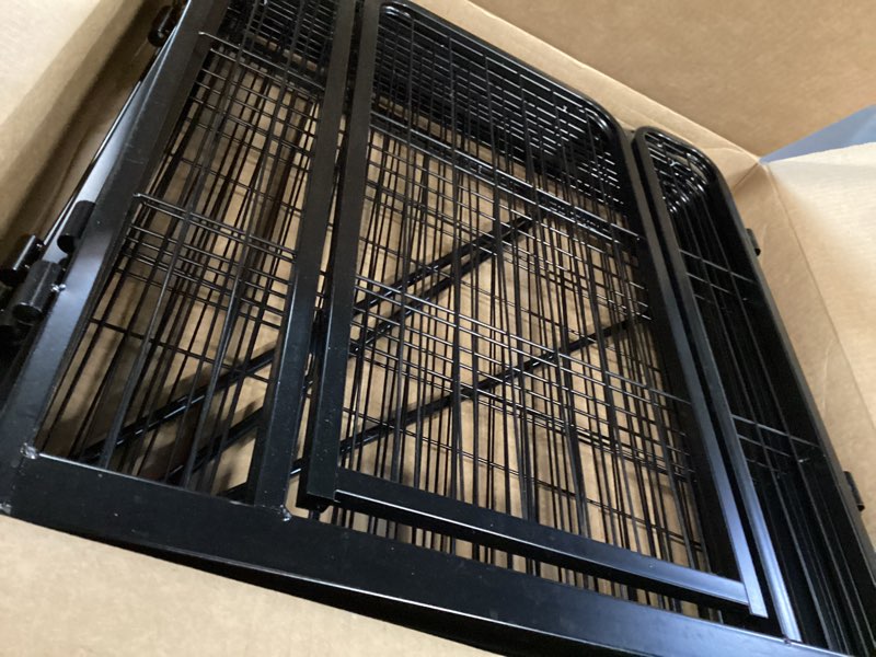 Condition photo showing Good Condition for FXW Rollick Unleashed Dog Playpen for Indoor, Yard, RV Camping, 24 inch 8 Panels for Small and Puppy Dogs, Black?Patented Black 24"H 8 Panels