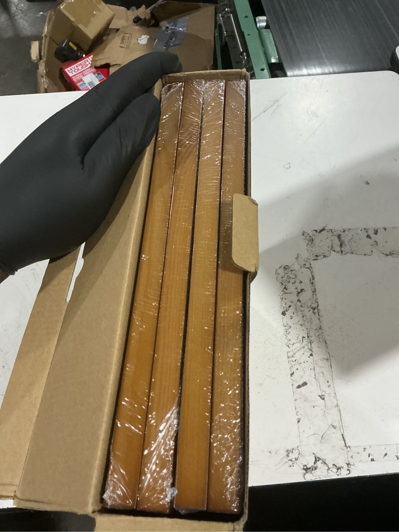 Condition photo showing New/Like New for kinlink 11x14 picture frame brown, solid wood frames with acrylic plexiglass for pictures 5x7/8x10 with mat or 11x14 without mat, tabletop and wall display, set of 4 brown 11x14
