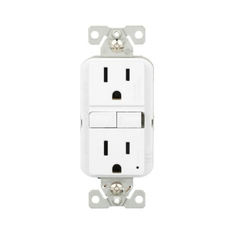 eaton 15 -amp 125-volt tamper resistant gfci residential decorator outlet receptacles , white