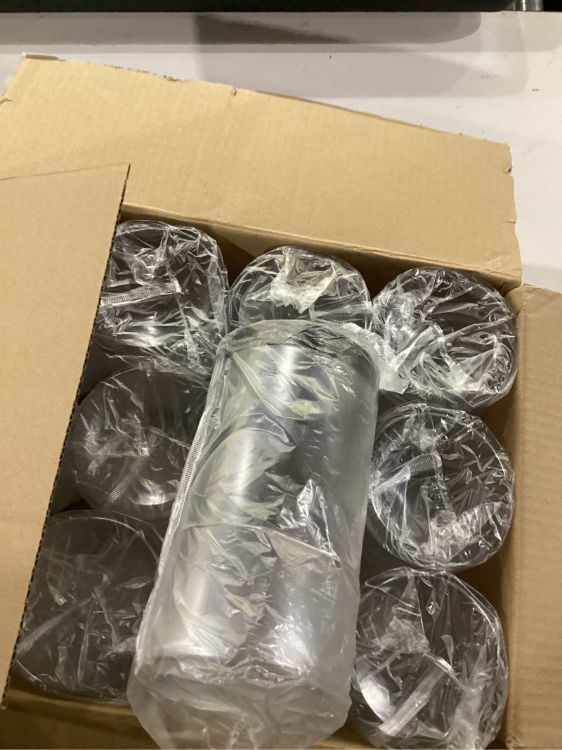 Condition photo showing Good Condition for slifejars clear plastic jars 32oz 12pack big round pet plastic containers with black screw on lids reusable empty storage jars with lid clear containers for household and kitchen organizing