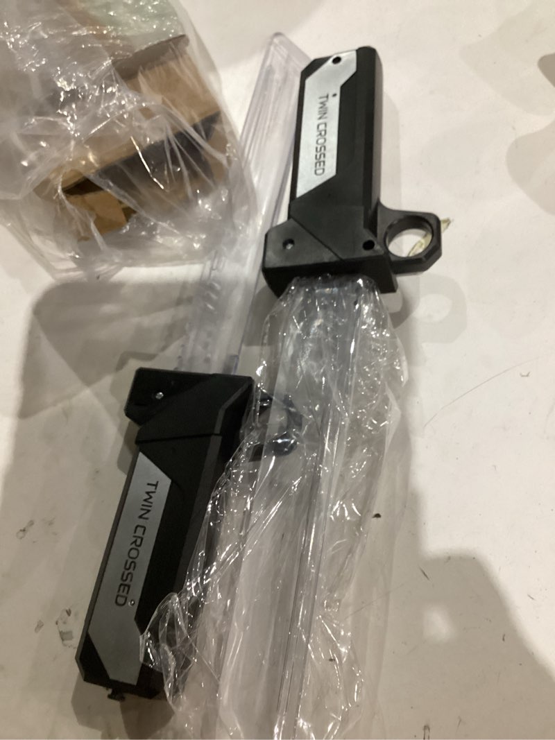 Condition photo showing Good Condition for Retractable Plug-In Lightsaber Toy,Dual-Color LED Light Saber,2-in-1 Reversible Fingertip Spin Hilt Sword,Connectable Double-Blade Glory,Metallic Swung Play Cosplay Prop,Party Cool Lighting(1set)