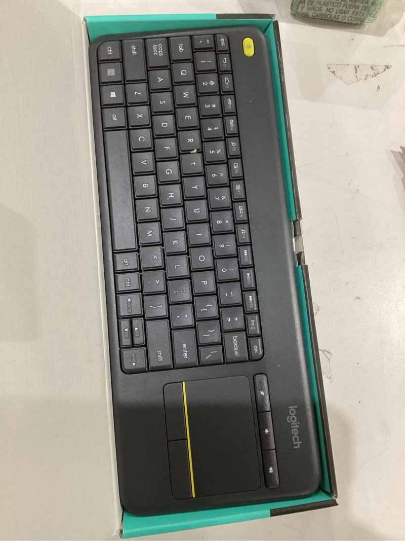 Condition photo showing Good Condition for Logitech K400 Plus Wireless Touch TV Keyboard with Easy Media Control and Built-in Touchpad, HTPC Keyboard for PC-Connected TV, Windows, Android, ChromeOS, Laptop, Tablet - Black PLUS Floral