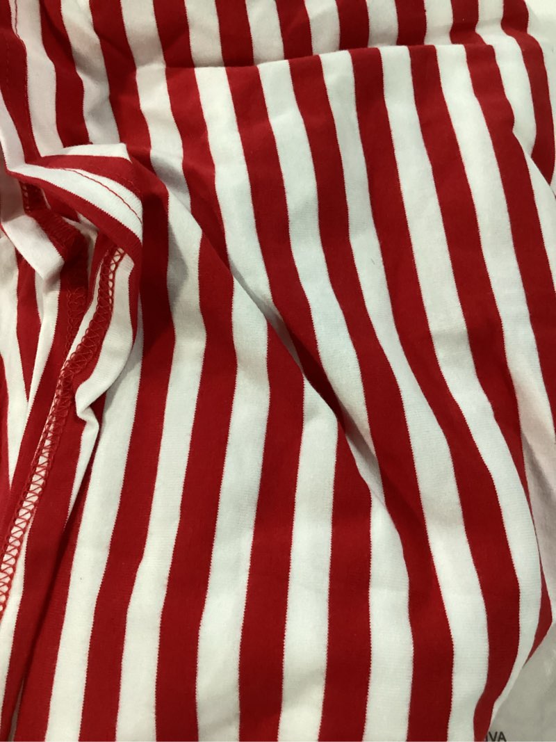Condition photo showing Good Condition for missactiver womens lounge 2 piece sets summer striped matching pajamas set short sleeve oversized t shirts drawstring shorts x-large red